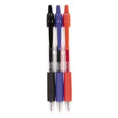 WS Retractable Gel Pen Assorted 3 Pack