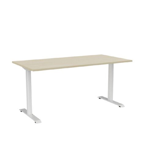 Knights Haven Fixed Single Sided Desk Frame with Nordic Maple Top