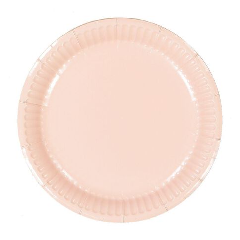 Party Inc Paper Side Plates 18cm Pastel Pink Mid 20 Pack