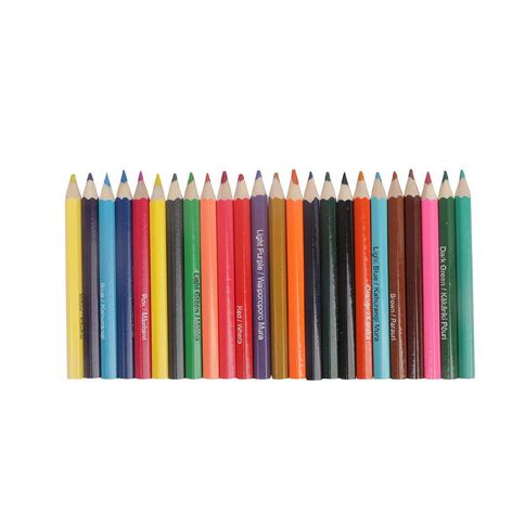 Kookie Te Reo Half Size Coloured Pencils Multi-Coloured 24 Pack