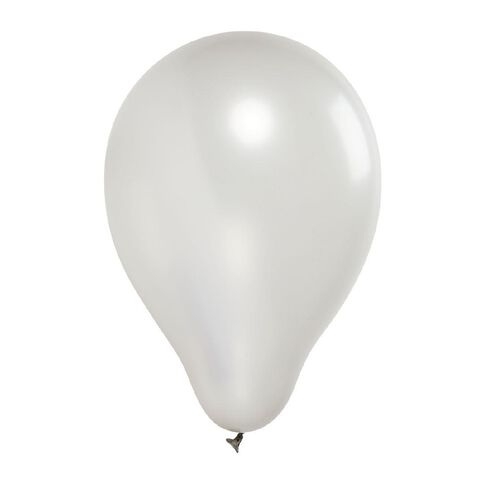 Party Inc Balloons Metallic Silver 25cm 25 Pack