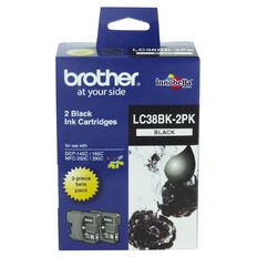Brother Ink LC38 Black 2 Pack (300 pages)