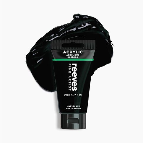 Reeves Fine Acrylic Paint Mars Black 75ml