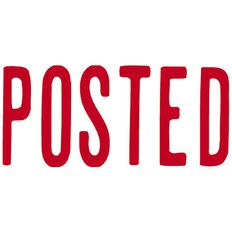 Xstamper Posted Stamp Red