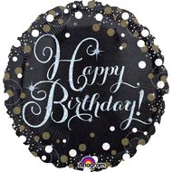 Anagram 45cm Standard Sparkling Happy Birthday Balloon