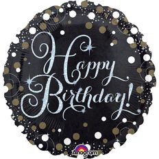 Anagram 45cm Standard Sparkling Happy Birthday Balloon