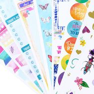 Watercolour Mini Sticker Book 18 Sheets Floral