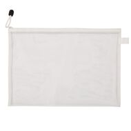 WS Flat Mesh Pencil Case White