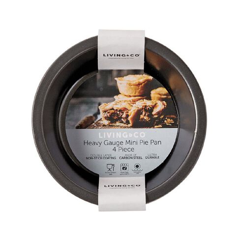 Living & Co Heavy Gauge Non Stick Mini Pie Pan 4 Piece