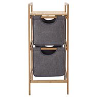 Living & Co Bamboo 2 Drawer Basket Shelf