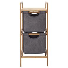 Living & Co Bamboo 2 Drawer Basket Shelf