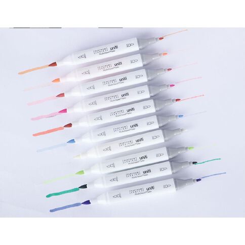 Uniti Dual Ended Artist Markers 80 Pack Assorted