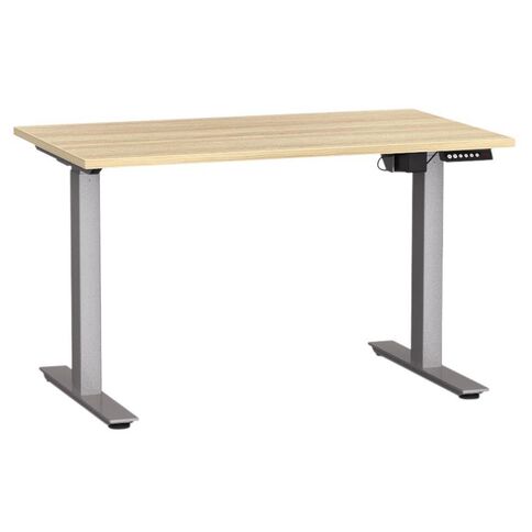 Agile Electric Height Adjustable Desk 1200 Atlantic Oak/Silver