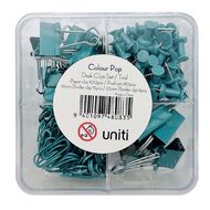 Uniti Colour Pop Desk Clips Set Teal