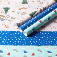 Wonderland Fun Festive Gift Wrap 3 Pack 60gsm 70cm x 3m Assorted 3 Pack