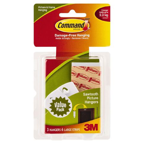 Command Sawtooth Picture Hanging Hooks Value Pack