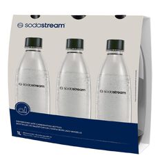 Sodastream Dishwasher Safe 3 Pack Fuse Bottle 1L