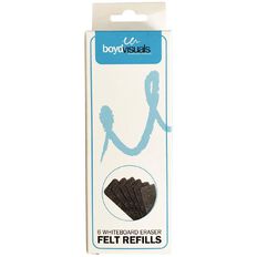 Boyd Visuals Whiteboard Eraser Refill 6 Felts