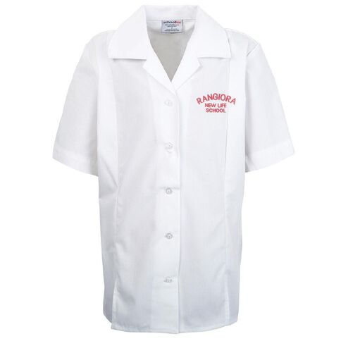Schooltex Rangiora New Life Short Sleeve Blouse with Embroidery