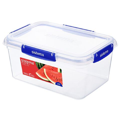 Sistema Klip It Plus Rectangular Container Blue Mid 3.35L