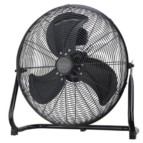 Living & Co High Velocity Floor Fan - 40cm Black