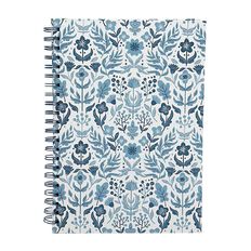 Uniti Floral Folklore Floral Printed Notebook Blue A4
