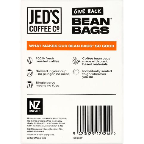 Jed's No.4 Very Strong Coffee Bean Bags 10 Pack
