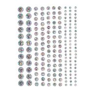 Kookie Adhesive Gem Stone Stickers 2 Sheets Silver