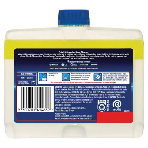 Finish Dishwasher Cleaner Lemon 250ml