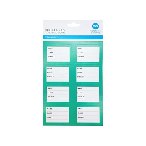WS Book Labels Green