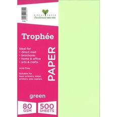 Trophee Paper 80gsm Green A4 500 Pack