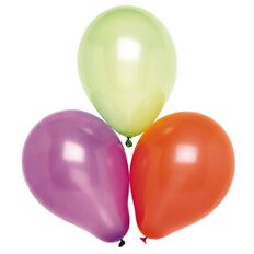 Party Inc Balloons Metallic Colours 25cm 25 Pack