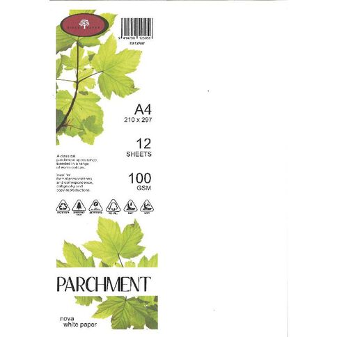 Direct Paper Parchment Paper 100gsm Nova A4 12 Pack
