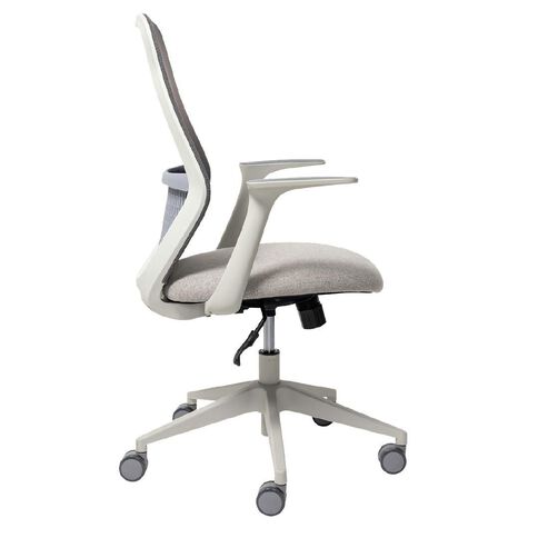Buro Seating Mondo Soho Chair Light Grey Mesh With Arms