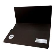 WS Manilla Document Wallet Black Foolscap