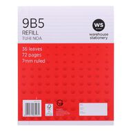 WS Pad Refill 9B5 7mm Ruled 36 Leaf Red Mid