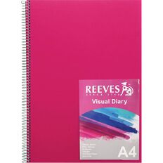 Reeves Visual Diary 110gsm Pink A4