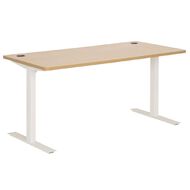 Jasper J Emerge Metal Leg Desk 1500 Beech/White