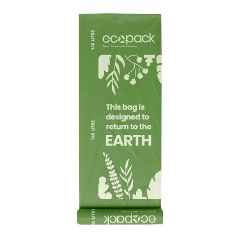 Ecopack Compostable Wheelie Bin Liners 140L 5 pack