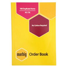 Marbig Order Book Duplicate 100 Leaf Yellow Mid A5