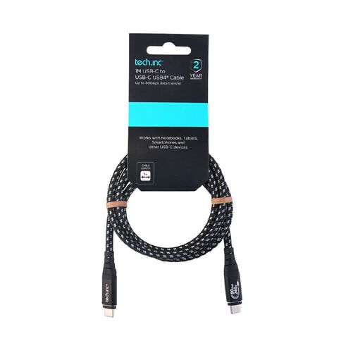 Tech.Inc 240W USB-C Cable 1m Black