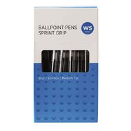 WS Ball Pens Sprint Grip 50 Pack Blue