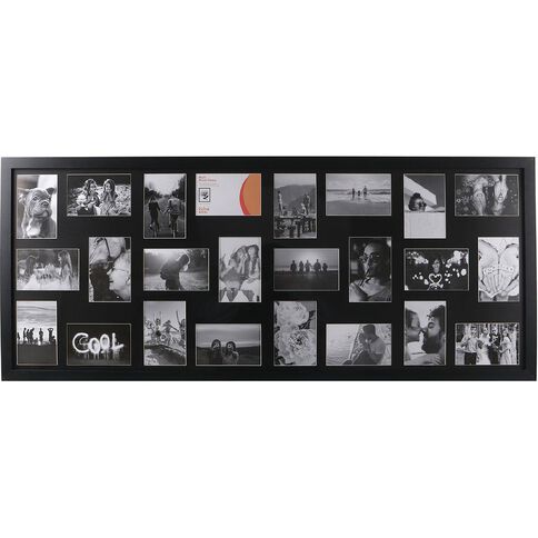 Living & Co Large Collage Frame 24 Opening Black 4in x 6in