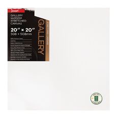 Jasart Gallery 1.5 inch Thick Edge Canvas 20in x 20in White