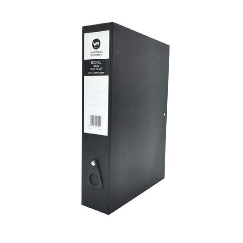 WS Foolscape Box File Black