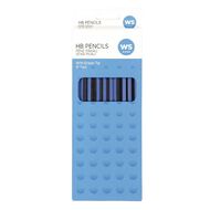 WS HB Pencil with Eraser Tip Black 10 Pack