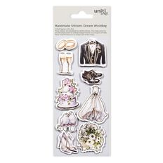 Foil Handmade Sticker - Dream Wedding 9Pc Little Birdie