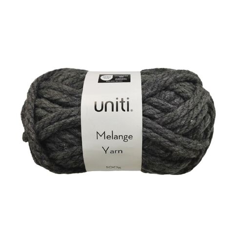 Uniti Melange Yarn Grey Dark 100g