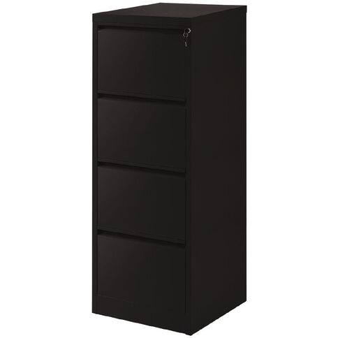 Workspace Filing Cabinet 4 Drawer Black