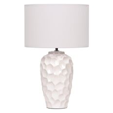 Living & Co Ceramic Textured Lamp White